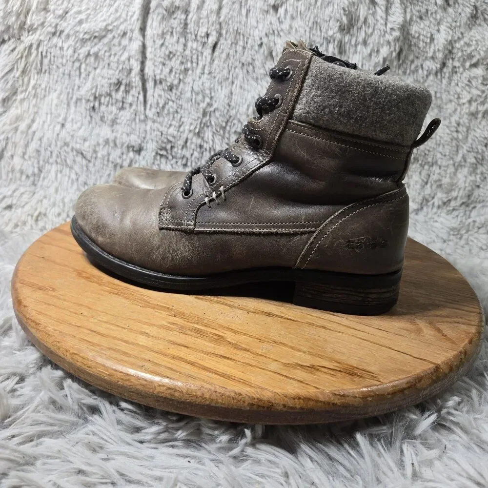 Taos Cutie Bohemian Outdoor Boots Ankle Boots Womens 7-7.5 EU 38 Gray Leather